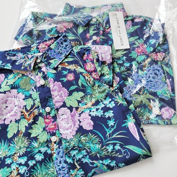 New Janie & Jack 12-18 Months Floral Button Up Romper NWT - Picture 5 of 5